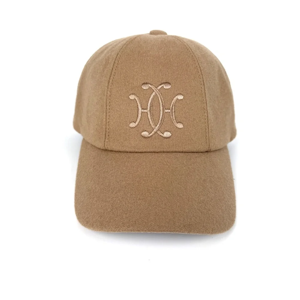 HERMES Serena Lift Beige Cashmere Baseball Cap Hat 57 - Picture 3 of 10